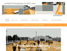 Tablet Screenshot of lafrentz-bau.de